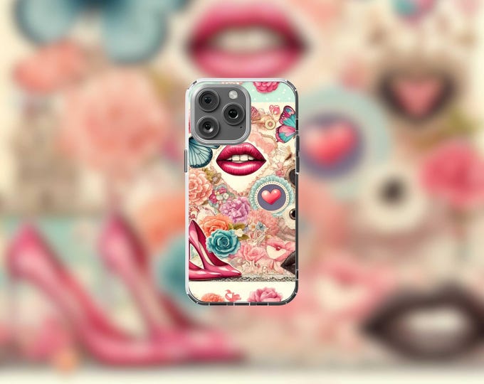 Vintage Coquette Clear MagSafe iPhone 13-16 Case - Stylish  Durable Protection
