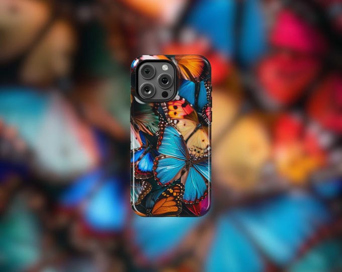 Colorful Butterflies MagSafe Tough iPhone 13-16 and 16e Case