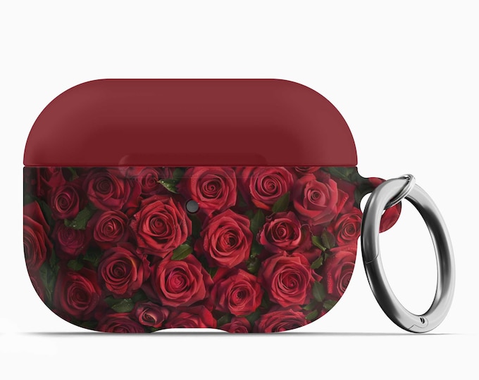 Romantic Roses AirPod Case w/Keychain - Fits 1st 2nd Gen AirPods AirPod Pros