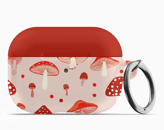 Mushroom Magic AirPod Case w/Keychain - Fits 1st 2nd Gen AirPods AirPod Pros