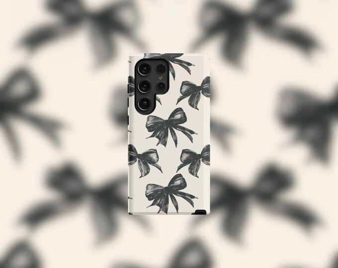 Sophisticated Bows Tough Case for Samsung S22-S25 Series - Stylish Protection