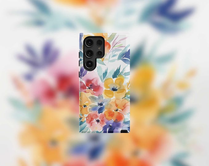 Pastel Watercolor Bouquet Samsung Tough Case - S22-S25 Series