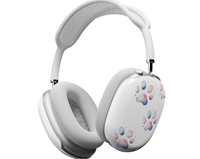 AirPods Max Headphone Covers | Watercolor Paw Print | AirPods Max Case | AirPod Max Cover)