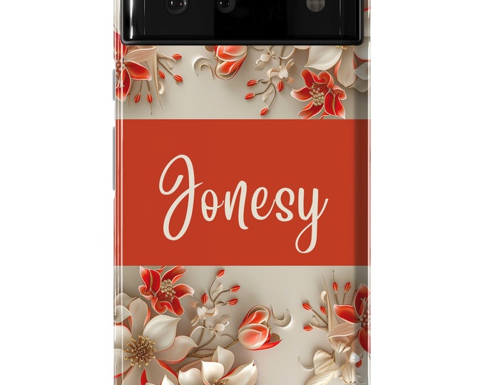 Floral Watercolor Woman Google Pixel 8 Pro Case - Custom Name Option, Fits 6/6 Pro/7/7 Pro, Durable & Scratch-Resistant