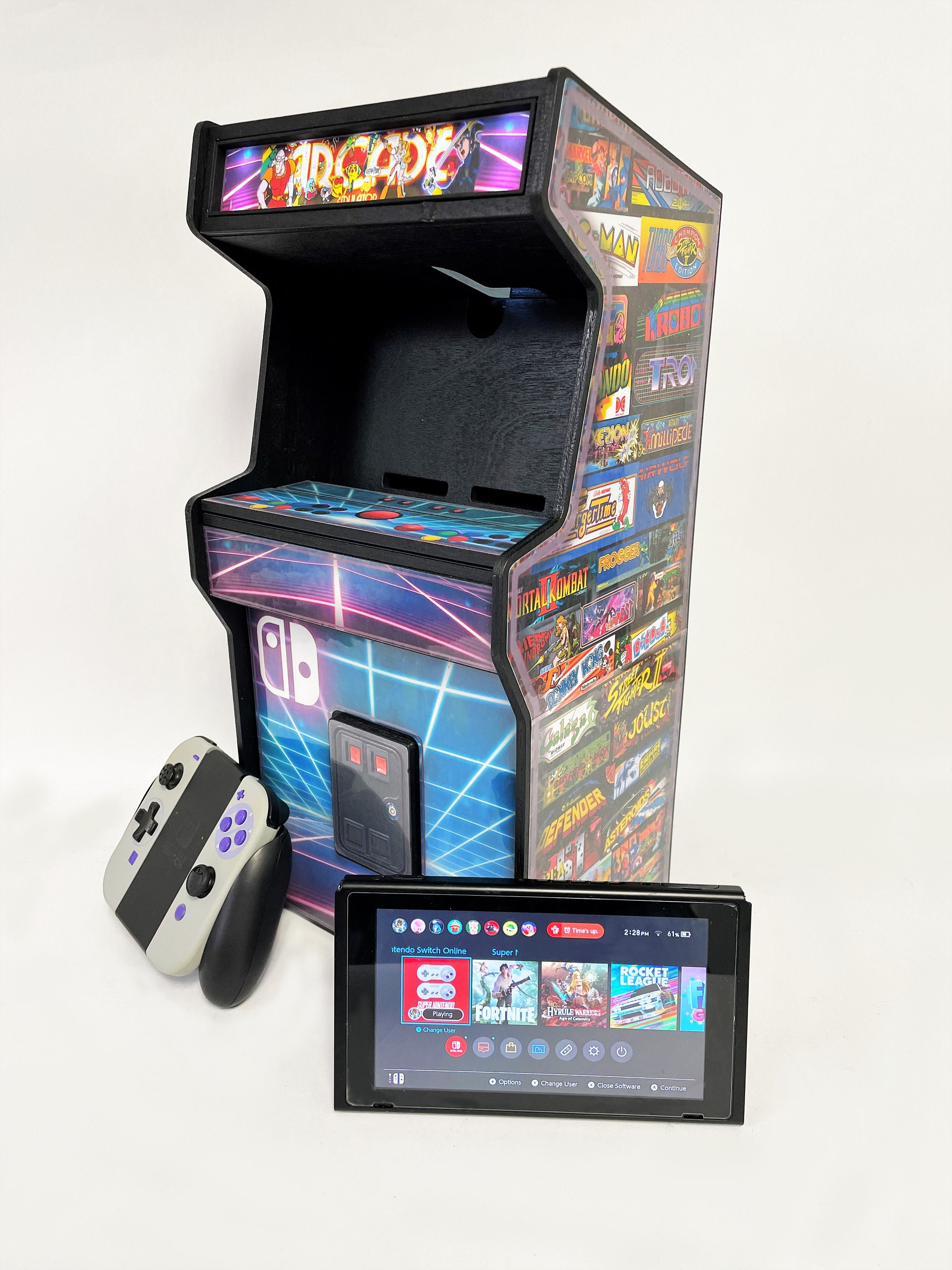Nintendo Switch Stand With Backlit Marquee - Storage for Standard ...