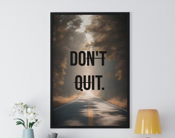 Sluta inte-poster, gymcitatposter, hemgymdekor, gymväggkonst, gymposter, hemgymtryck, motiverande tryck, inspirerande poster