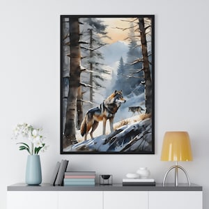 Wolf Watercolor Poster Art Print, Wolf Painting, Wall Art Decor, Wolf Print, Wolf Art Poster, Wolf Poster