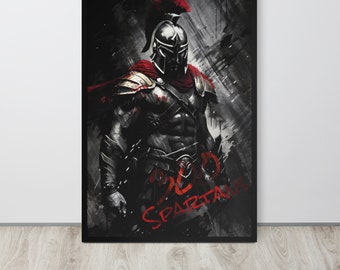 Spartan Poster Print, 300 Spartans Poster, Movie Poster, Movie Print, Mancave Poster, Man cave Wall art, Warrior Poster