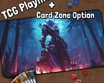 Dark Elf Playmat, Fantasy MTG Play Mat With Zones, World Desk Mat, Playmat, Gifts for Gamers, Board Game, Gaming Mouse Pad, Craft