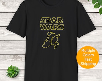 Spar Wars, Retro BJJ Jiu Jitsu T-Shirt Unisex, Bjj Shirt, Jiu Jitsu Shirt, Brazilian Jiu Jitsu Shirt, Martial Arts Shirt, MMA, Movie Parody