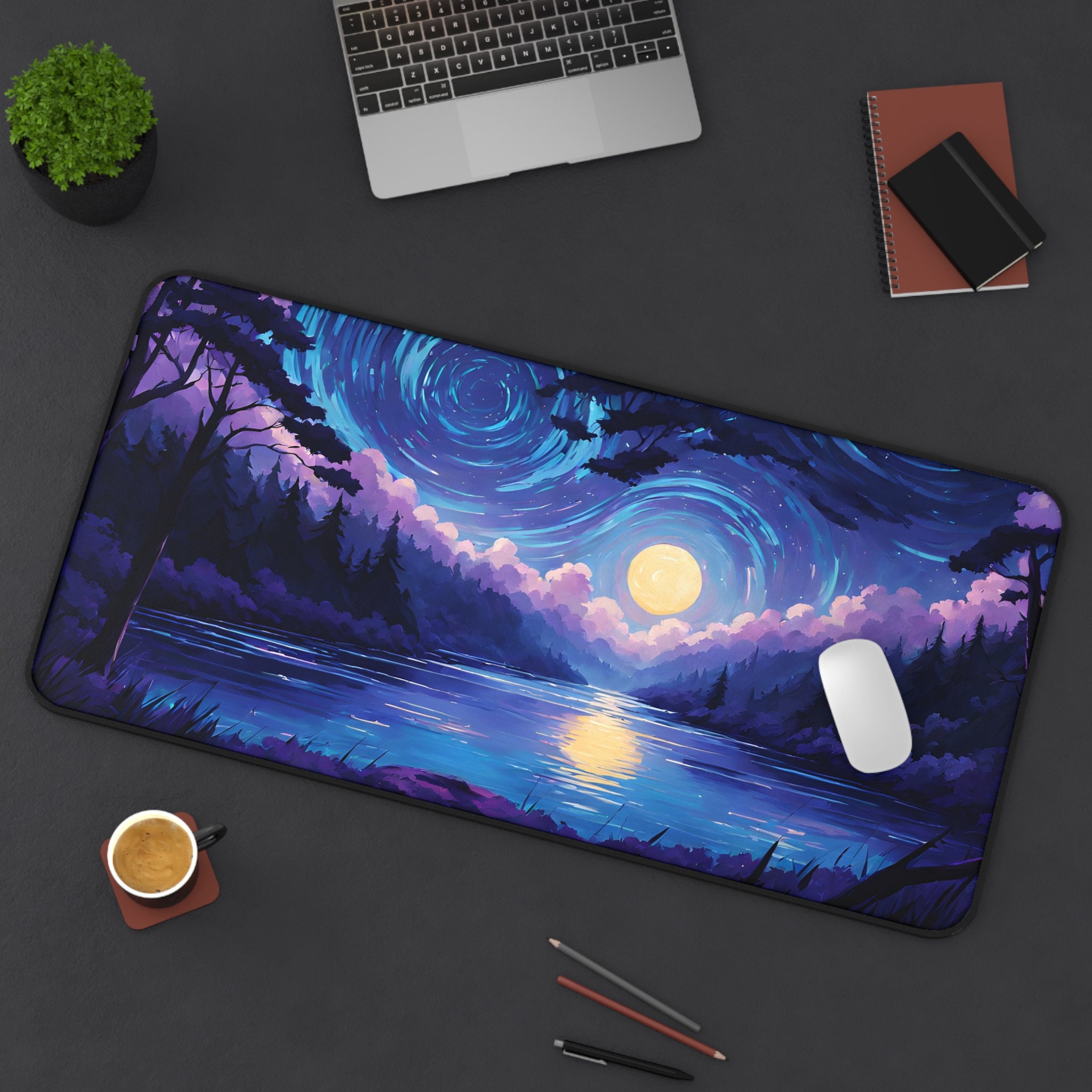 Tapis De Bureau Violet Pastel, Tapis De Souris Forêt, Nuit étoilée, Tapis De Souris, Coloré, Tapis De Bureau Minimaliste, Tapis De Souris Xl, Tapis De Souris, Tapis De Souris De Jeu