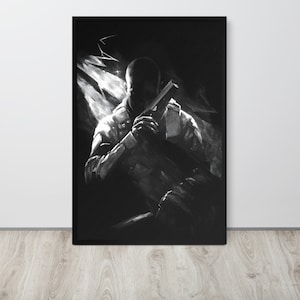 Black Ops Poster, Black Ops Druck, Ego Shooter, Gaming Poster, Gaming Art, FPS, Gamer Druck, schwarz und weiß, Minimalistisches Gaming