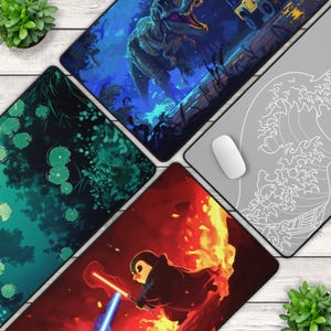 Nuclear Fall Out Mouse Pad, Nuclear Fall Out Desk Mat, Please Stand By, Gaming Desk Mat, Custom Desk Mat, Post Apocalyptic, Gamer Mousepad image 8
