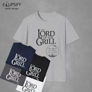 T-shirt Lord of the Grill, chemise drôle de film, chemise drôle, chemise de film, chemise de gril, cadeau de pères, chemise de barbecue, chemise de barbecue, chemise de cuisine