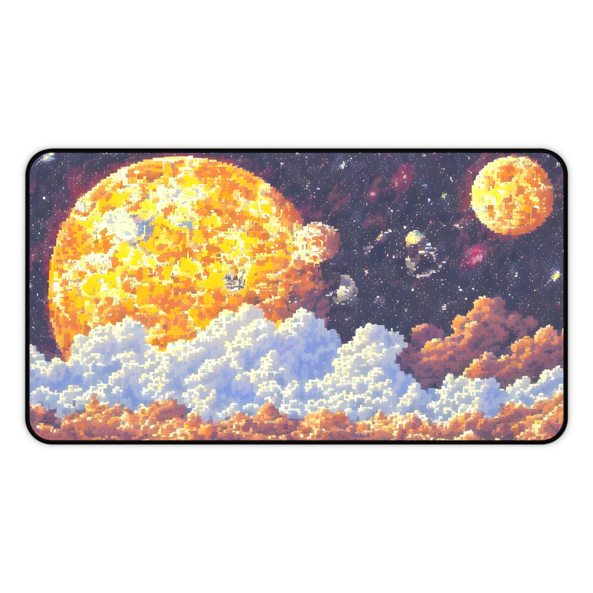 Pixel Art Clouds Mouse Pad Pixel Art Space Desk Mat Sunset - Etsy