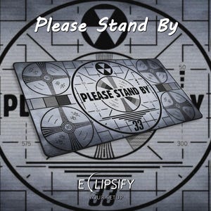 Nuclear Fall Out Mouse Pad, Nuclear Fall Out Desk Mat, Please Stand By, Gaming Desk Mat, Custom Desk Mat, Post Apocalyptic, Gamer Mousepad image 2
