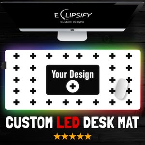 Custom LED Mouse Pad, Custom LED Desk Mat, Gaming Mouse Pad, Gaming Desk Mat, Custom Anime Mouse Pad, Personalized, Custom Large Mouse Pad