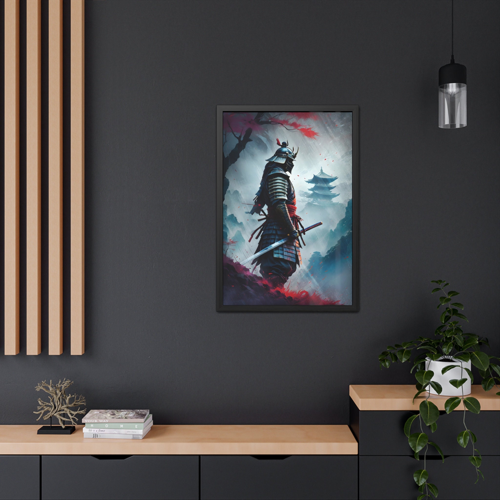 Japanese Samurai Poster, Japanese Poster, Gaming Poster, Samurai Print ...