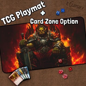 Orc Playmat, Fantasy MTG Play Mat With Zones, World Desk Mat, Playmat, Gifts for Gamers, Board Game, Gaming Mouse Pad, Craft