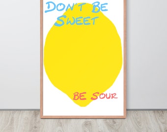 Lemon Art Print - Funny Modern Art, Kitchen Wall Art, Modern Print decor, Lemon Poster, Lemon, Wall Art