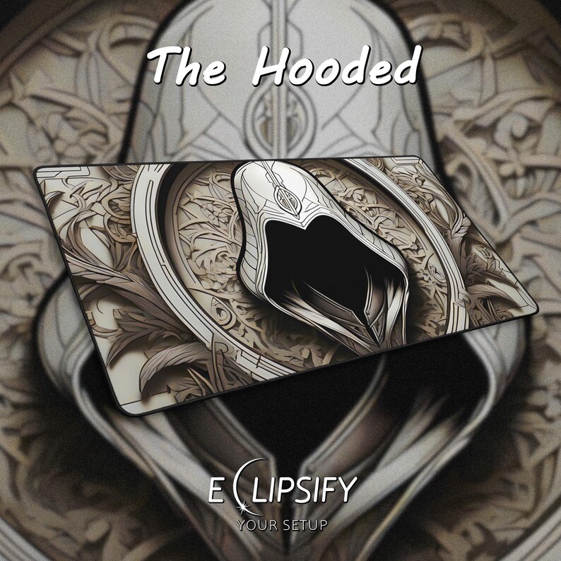 Assassin Hoody Schreibtischmatte, Assassin Hood, Assassin Hood, Videospiel, Gaming Mauspad, Schreibtischmatte, Assassin Hood, Creed Bild 2