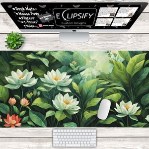 Blumen Mousepad, Blumen Schreibtischmatte, Blumen Maus Pad, Blumen Schreibtischmatte, Gaming Maus Pad, Gaming Schreibtischmatte