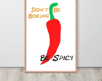 Chilli Art Print - Funny Modern Art, Kitchen Wall Art, Modern Print decor, Hot Chilli Poster, Chili, Wall Art