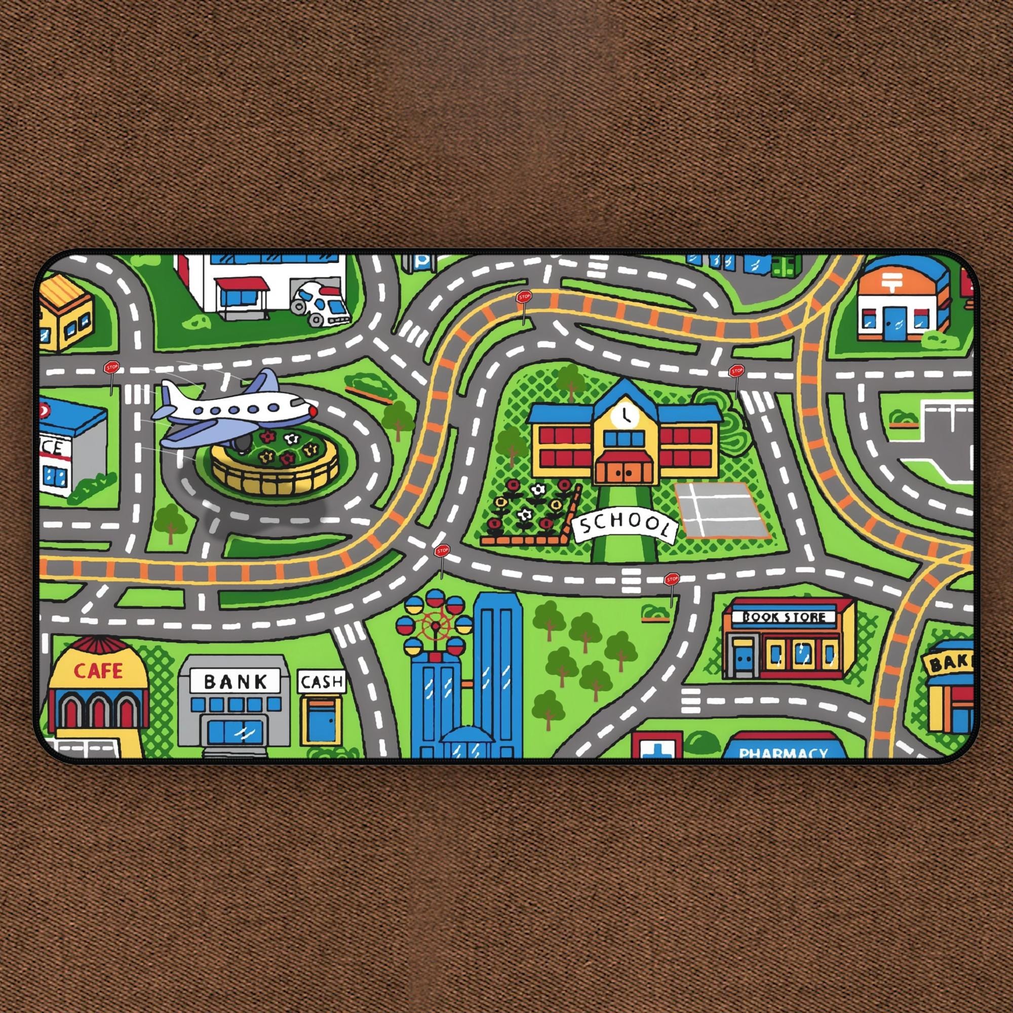 Kids Car Playmat Mousepad Kids Car Playmat Desk Mat, Large Mouse