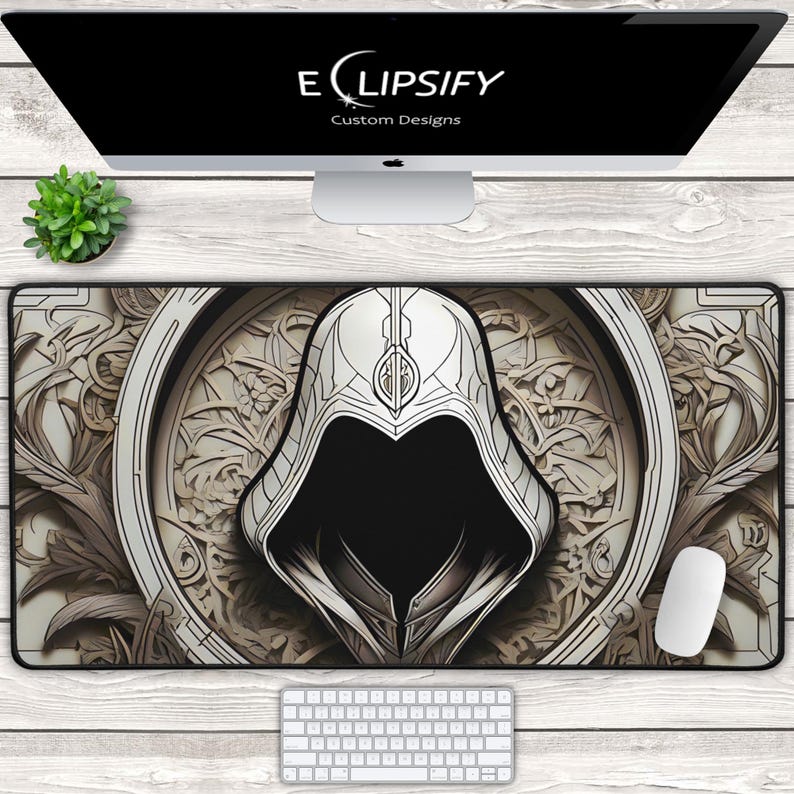 Assassin Hoody Schreibtischmatte, Assassin Hood, Assassin Hood, Videospiel, Gaming Mauspad, Schreibtischmatte, Assassin Hood, Creed Bild 1