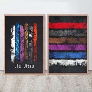Bjj Poster Print, Jiu Jitsu Poster, Brazilian Jiu Jitsu Art, Bjj Belts Poster, Martial Arts Poster, Brazilian Jiu Jitsu Poster, Bjj