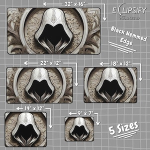 Assassin Hoody Schreibtischmatte, Assassin Hood, Assassin Hood, Videospiel, Gaming Mauspad, Schreibtischmatte, Assassin Hood, Creed Bild 3