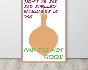 Onion Art Print - Funny Modern Art, Kitchen Wall Art, Modern Print Decor, Onion Poster, Onion, Wall Art