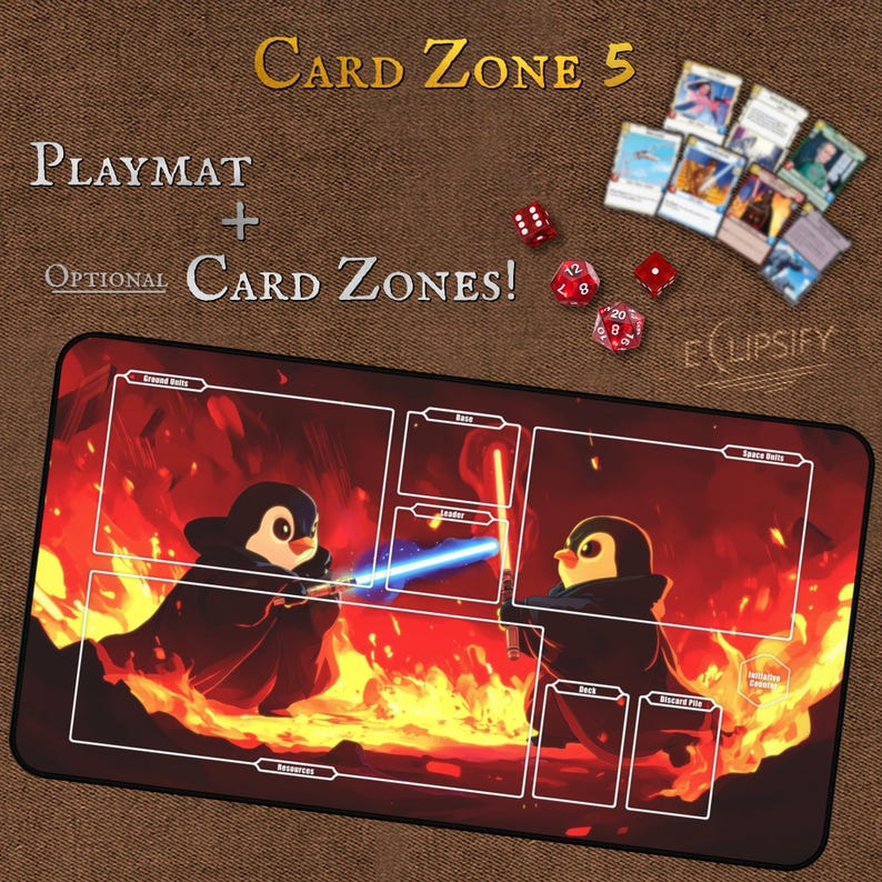 Custom TCG Playmat 24"X14", Personalized Play Mat, Custom Board Game Mat With Zones, MTG Gift, Tabletop Accessories, Trading Card Games, MTG image 8