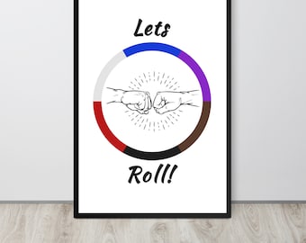 Jiu Jitsu Lets Roll, Bjj Poster Print, Jiu Jitsu Poster, Jiu Jitsu brésilien Art, Affiche d’arts martiaux, Jiu Jitsu brésilien Poster