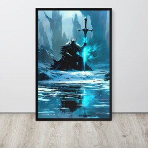 Lich King Poster Print, Lich King Poster, Gladiator Wall Art, Movie Poster, Game Poster, Minimalist Poster, Warrior Poster,  Movie Poster
