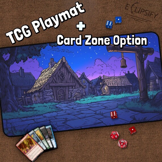 Town TCG Playmat, Salem, Village, Blue, MTG Play Mat With Zones, Witchy  Playmat, Gifts for Gamers, Board Game - Etsy Israel