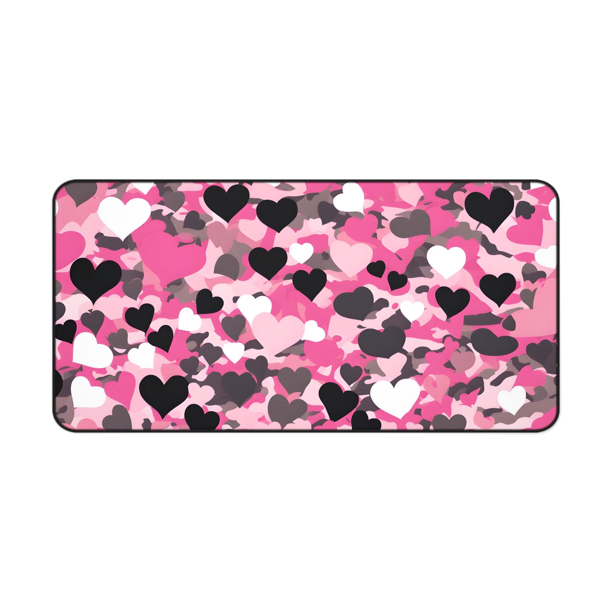 Pink Love Computer Mat Cute Pink Love Hearts Mouse Pad Anime Pink Hearts Desk Mat - Etsy