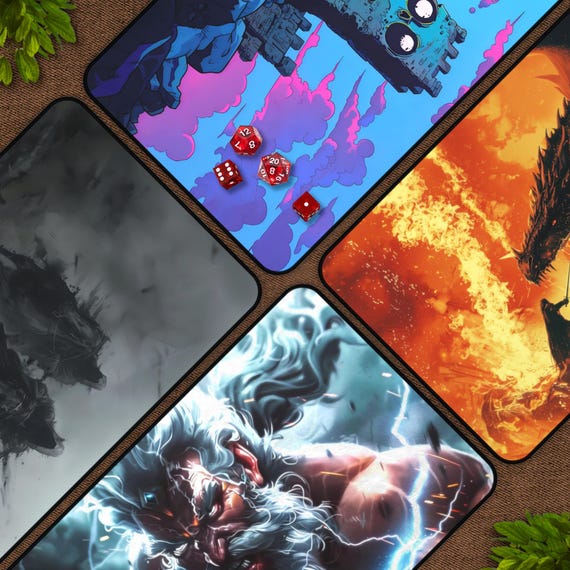 Cthulhu TCG Playmat, Fantasy MTG Play Mat With Zones, Kraken, Evil