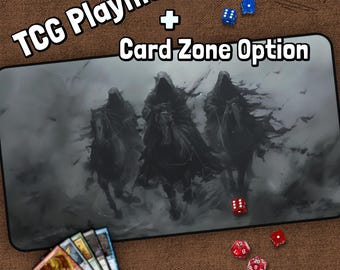 Dark Riders TCG Playmat, Ring MTG Play Mat With Zones, Lord Rings Playmat, Death Riders Fantasy, Movie, Gifts for Gamers, Board Game