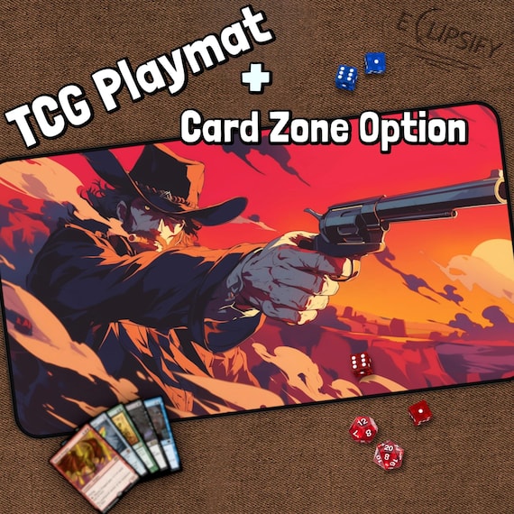 Anime Outlaw Cowboy TCG Playmat Red, Fantasy MTG Play Mat With Zones, Outlaw, Playmat, Gifts for Gamers, Board Game - Etsy Anime Outlaw Cowboy TCG Playmat Red, Fantasy MTG Play Mat With Zones, Outlaw, Playmat, Gifts for Gamers, Board Game - Etsy