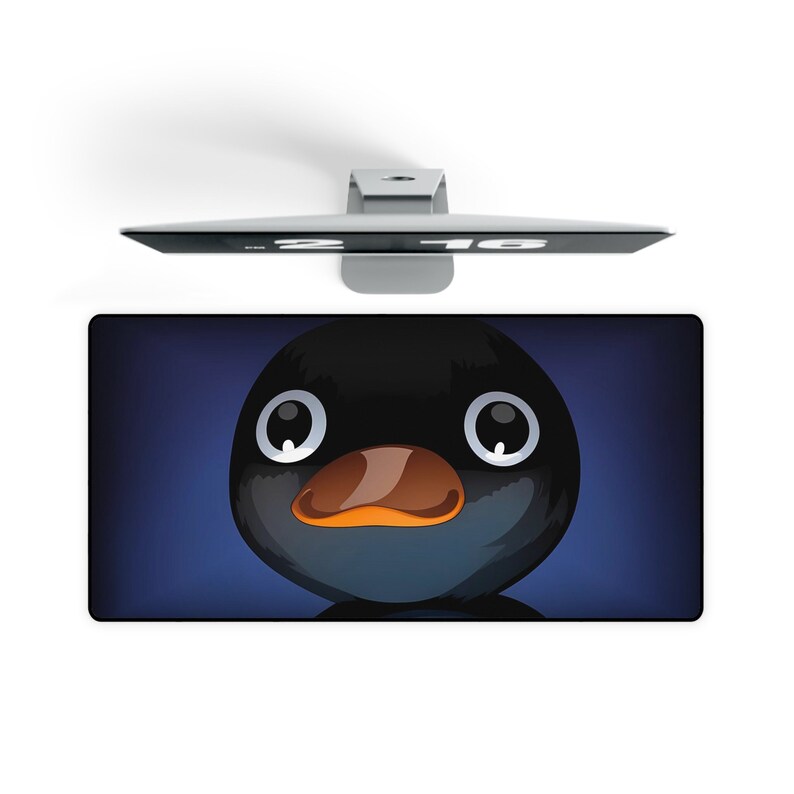 Penguin Funny Mouse Pad Meme Desk Mat Funny Mousepad Blue Etsy
