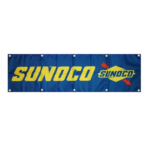 Sunoco Banner 2x8ft Sign flag vintage oil