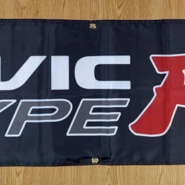 Civic Banner Flag Gift Birthday Fans Appassionato Si Garage Type Coupe Jdm Type-R Decor Racing 2001-2005 Negozio