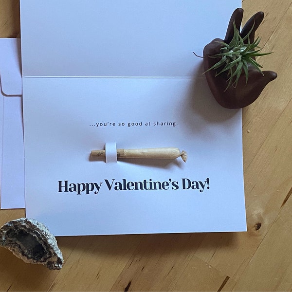 Funny Valentine Card for Adult Valentine's Day Card for Stoner Vday Gift Joint Holder Card Adult Vday Card Funny 420 Valentine Doobie Holder