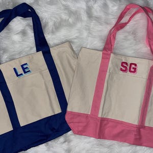 Embroidered Personalized Tote Bag – Custom Name Canvas Bag, Gift for Her, Bridesmaid Bag, Teacher Appreciation, Monogrammed Tote Bag