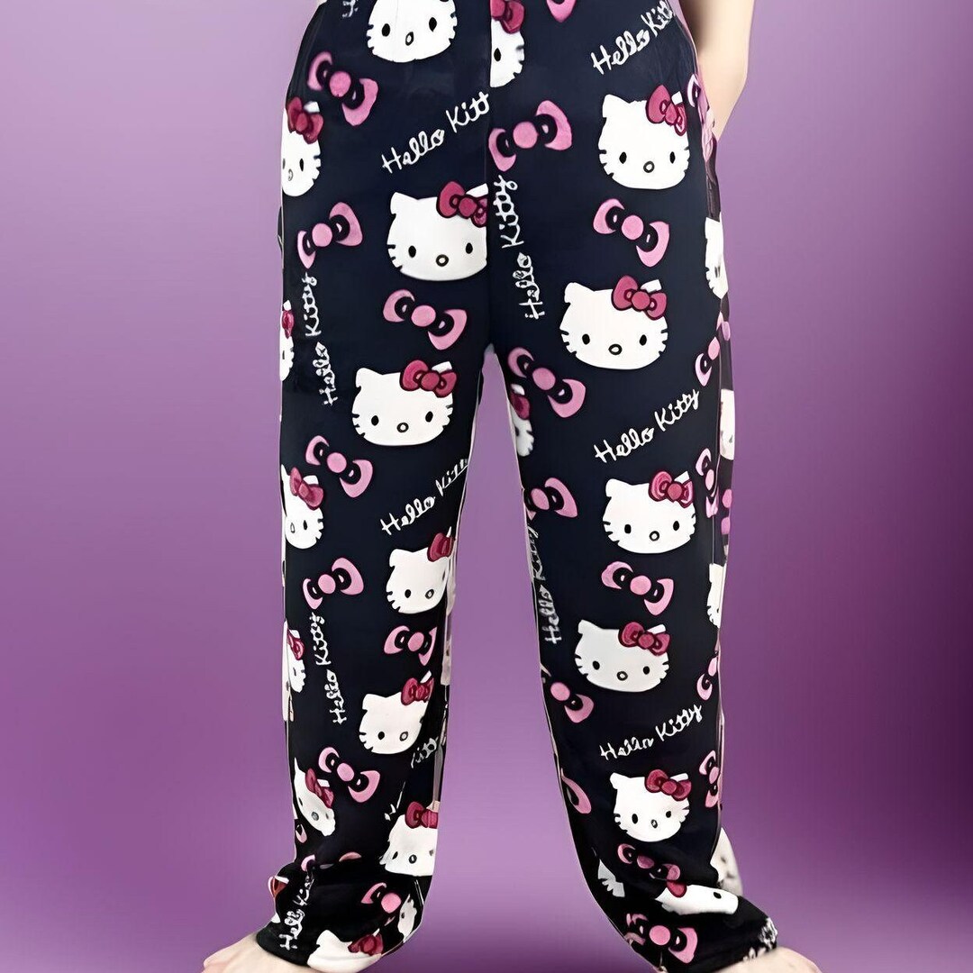 Hello Kitty Pajama Pants, Comfy Sleepwear, Lounge Pants, Couples ...