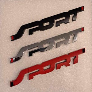 Sport Car Decal. Different Selections 3D Style Metal Car Decal.
