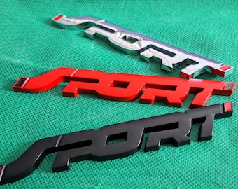3D Metal Sport Car Decal: Auto Emblem
