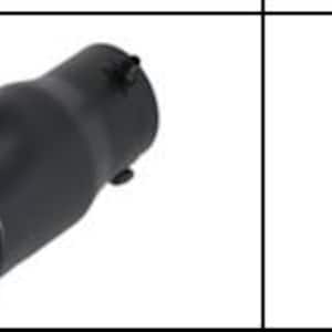 May include: Black exhaust tip with a heart-shaped outlet. The automotive part is angled and has a smooth, matte finish. The number 63 is visible in the background.