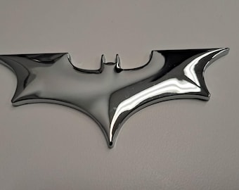 Bat Design 3D Style Metallic Car Decal. New Generation. 4 inches in different colors